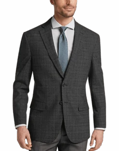 Awearness Kenneth Cole Slim Fit Sport Coat, Charcoal Plaid