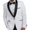 Egara Slim Fit Shawl Lapel Dinner Jacket, White