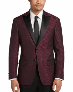 After Hours Slim Fit Dinner Jacket, Blue Jacquard