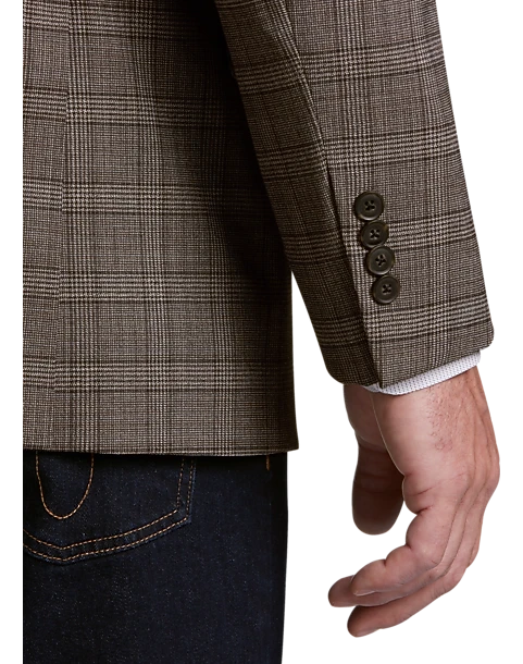 Awearness Kenneth Cole Modern Fit Sport Coat, Tan Plaid 2 Awearness Kenneth Cole Modern Fit Sport Coat, Tan Plaid - Image 2
