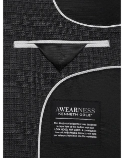 Awearness Kenneth Cole Sport Coat, Charcoal Check -Men's Wear House Shop MW40 15Y5 97 AWEARNESS KENNETH COLE CHARCOAL CHECK ALT2