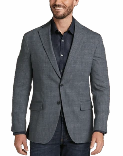 Awearness Kenneth Cole Modern Fit Sport Coat, Gray Plaid