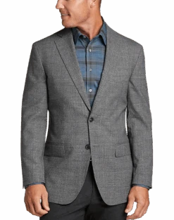 Awearness Kenneth Cole Modern Fit Notch Lapel Sport Coat, Gray Tic