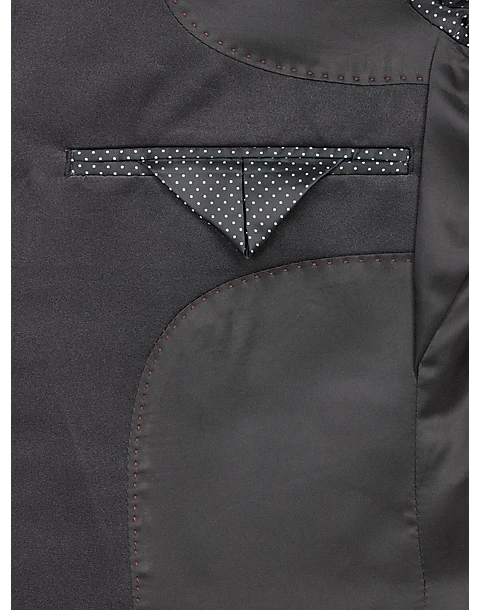 Egara Slim Fit Satin Peak Lapel Dinner Jacket, Burgundy Patterned 3 Egara Slim Fit Satin Peak Lapel Dinner Jacket, Burgundy Patterned - Image 3