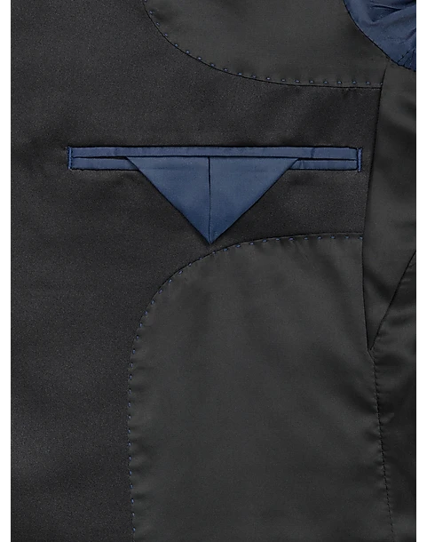 After Hours Slim Fit Satin Peak Lapel Dinner Jacket, Blue Paisley 3 After Hours Slim Fit Satin Peak Lapel Dinner Jacket, Blue Paisley - Image 3