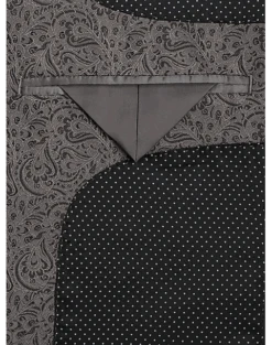 Egara Slim Fit Notch Lapel Dinner Jacket, Gray Paisley -Men's Wear House Shop MW40 160R 74 EGARA GRAY PAISLEY ALT2