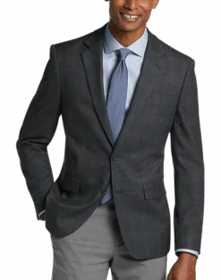 Pronto Uomo Modern Fit Sport Coat, Charcoal Plaid