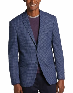 Pronto Uomo Modern Fit Sport Coat, Blue Check