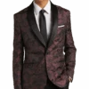 Egara Slim Fit Dinner Jacket, Maroon Floral