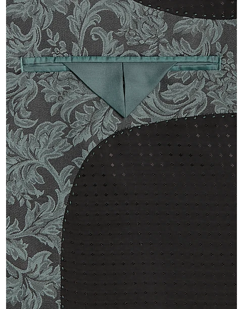 Egara Slim Fit Dinner Jacket, Green Floral 3 Egara Slim Fit Dinner Jacket, Green Floral - Image 3