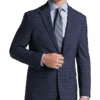 Awearness Kenneth Cole Modern Fit Sport Coat, Navy Plaid