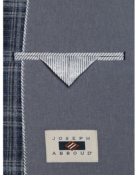 Joseph Abboud Modern Fit Notch Lapel Sport Coat, Blue Plaid 3 Joseph Abboud Modern Fit Notch Lapel Sport Coat, Blue Plaid - Image 3