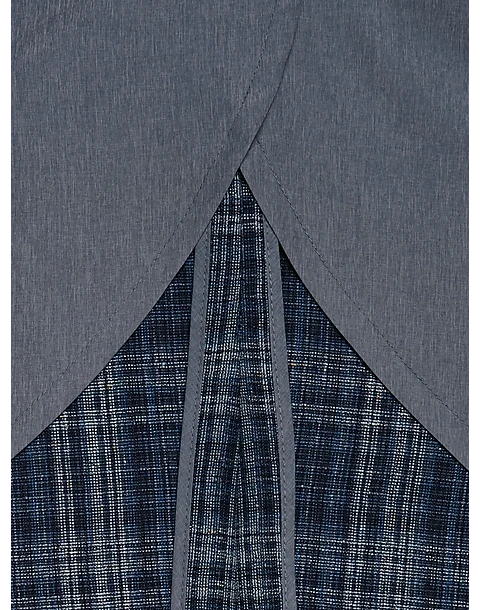 Joseph Abboud Modern Fit Notch Lapel Sport Coat, Blue Plaid 4 Joseph Abboud Modern Fit Notch Lapel Sport Coat, Blue Plaid - Image 4