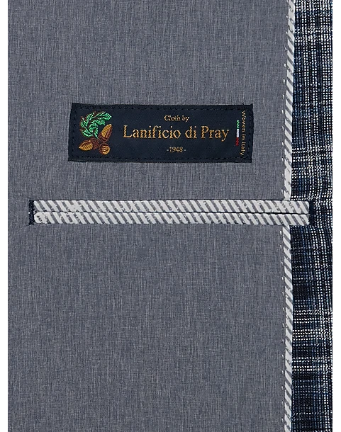 Joseph Abboud Modern Fit Notch Lapel Sport Coat, Blue Plaid 5 Joseph Abboud Modern Fit Notch Lapel Sport Coat, Blue Plaid - Image 5