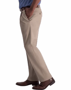Haggar Iron-Free Premium Khaki® Classic Fit Pleated-Front Pants, Black -Men's Wear House Shop MW40 234U 20 HAGGAR MED KHAKI ALT2 1