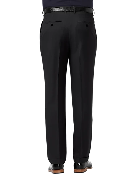 Haggar Premium Comfort Classic Fit Pleat-Front Pants, Charcoal Gray 2 Haggar Premium Comfort Classic Fit Pleat-Front Pants, Charcoal Gray - Image 2