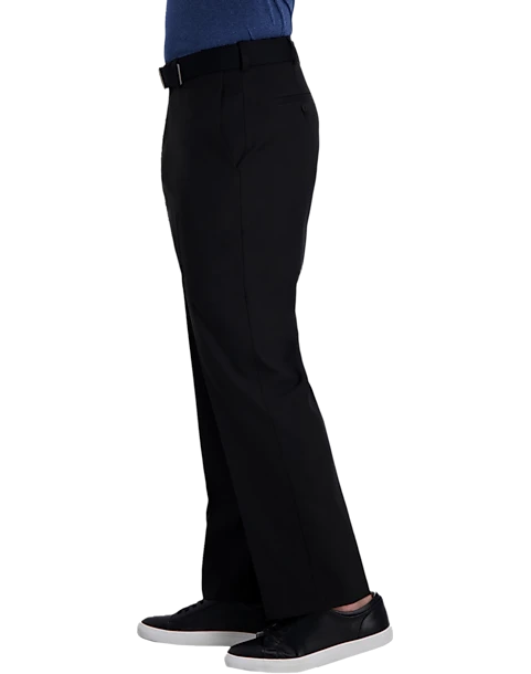Haggar Cool Right® Performance Flex Classic Fit Flat-Front Pants, Midnight 3 Haggar Cool Right® Performance Flex Classic Fit Flat-Front Pants, Midnight - Image 3
