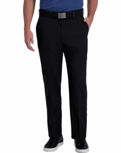 Haggar Cool Right® Performance Flex Classic Fit Flat-Front Pants, Black