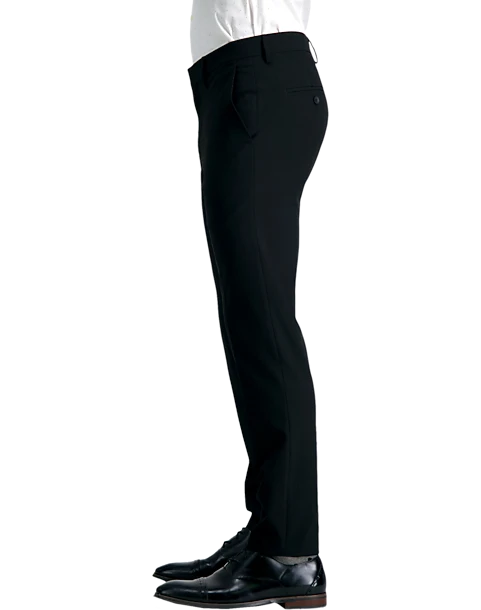 J.M. Haggar Ultra Slim Fit Flat-Front Pants, Black Sharkskin 3 J.M. Haggar Ultra Slim Fit Flat-Front Pants, Black Sharkskin - Image 3