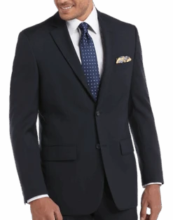 Pronto Uomo Platinum Executive Suit Separates Coat, Navy Sharkskin