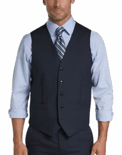 Joseph Abboud Charcoal Tic Modern Fit Suit Separates Vest