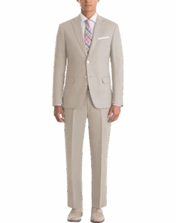 Lauren By Ralph Lauren Sage Classic Fit Linen Suit Separates -Men's Wear House Shop MW40 3VDP 05 LAUREN BY RALPH LAUREN TAN SOLID ALT2