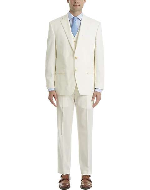 Lauren By Ralph Lauren Classic Fit Suit Separates Pants, Cream 1 Lauren By Ralph Lauren Classic Fit Suit Separates Pants, Cream