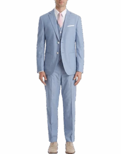 Lauren By Ralph Lauren Classic Fit Suit Separates Coat, Blue Chambray