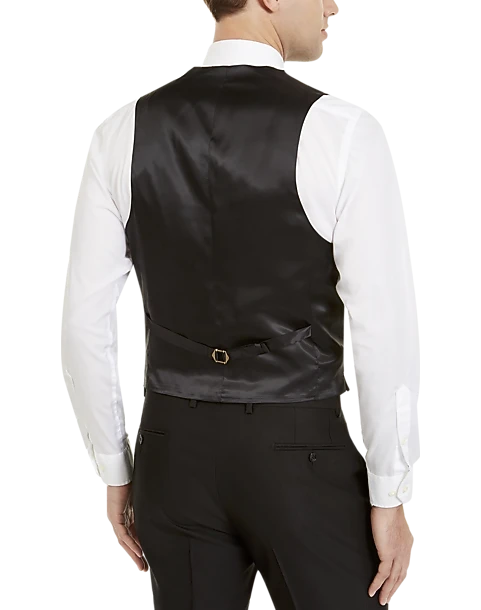 Lauren By Ralph Lauren Classic Fit Suit Separates Tuxedo Vest, Black 2 Lauren By Ralph Lauren Classic Fit Suit Separates Tuxedo Vest, Black - Image 2
