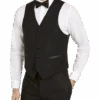 Lauren By Ralph Lauren Classic Fit Suit Separates Tuxedo Vest, Black