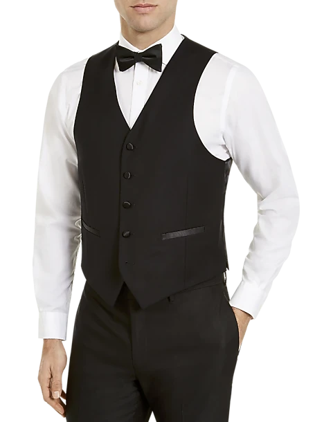 Lauren By Ralph Lauren Classic Fit Suit Separates Tuxedo Vest, Black 1 Lauren By Ralph Lauren Classic Fit Suit Separates Tuxedo Vest, Black