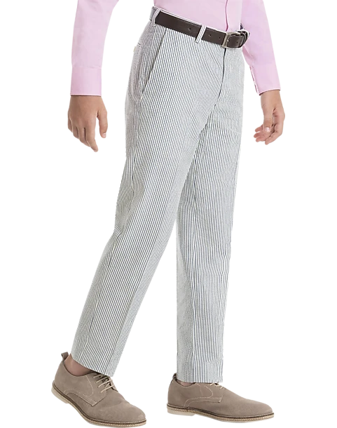 Lauren By Ralph Lauren Boys (Size 4-7) Suit Separates Pants, Blue & White Seersucker - Image 3
