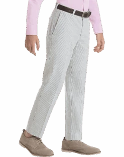 Lauren By Ralph Lauren Boys (Size 8-20) Suit Separates Pants, Blue & White Seersucker -Men's Wear House Shop MW40 3VG8 76 LAUREN BY RALPH LAUREN BLUE WHITE SEERSUCKER ALT2