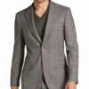 Egara Skinny Fit Suit Separates Coat, Taupe Windowpane
