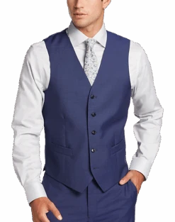 Joseph Abboud Modern Fit Suit Separates Vest, Blue