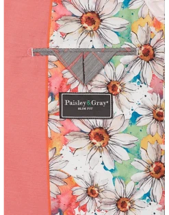 Paisley & Gray Slim Fit Suit Separates Jacket, Peach -Men's Wear House Shop MW40 3W28 45 PAISLEY GRAY PEACH ALT3