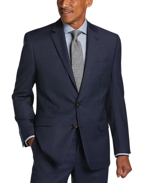 Lauren By Ralph Lauren Classic Fit Suit Separates Coat, Blue Plaid 1 Lauren By Ralph Lauren Classic Fit Suit Separates Coat, Blue Plaid