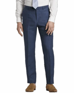 JOE Joseph Abboud Linen Slim Fit Suit Separates Dress Pant, Navy Blue