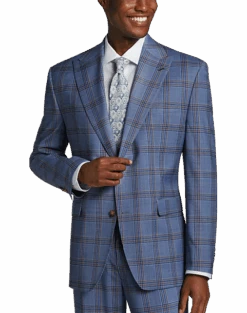 Tayion Classic Fit Suit Separates Coat, Navy & Rust Plaid