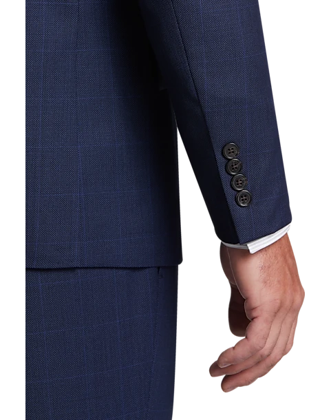 Lauren By Ralph Lauren Classic Fit Suit, Blue Windowpane Plaid 2 Lauren By Ralph Lauren Classic Fit Suit, Blue Windowpane Plaid - Image 2