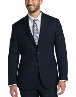 Awearness Kenneth Cole Modern Fit Suit, Blue Plaid