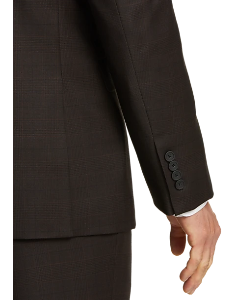 Awearness Kenneth Cole Slim Fit Suit, Brown Plaid 2 Awearness Kenneth Cole Slim Fit Suit, Brown Plaid - Image 2