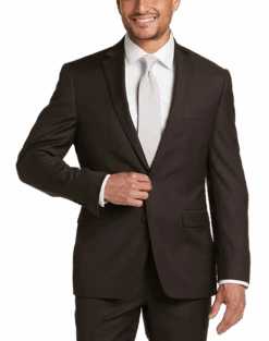 Awearness Kenneth Cole Slim Fit Suit, Brown Plaid