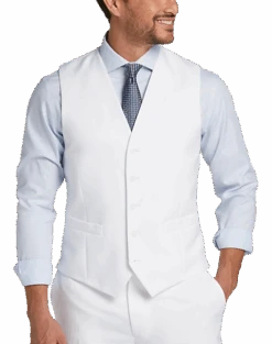 Pronto Uomo Modern Fit Suit Separates Vest, White