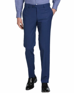 Egara Skinny Fit Suit Separates Pant, Blue Check