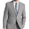 Michael Strahan Classic Fit Suit Gray Stripe
