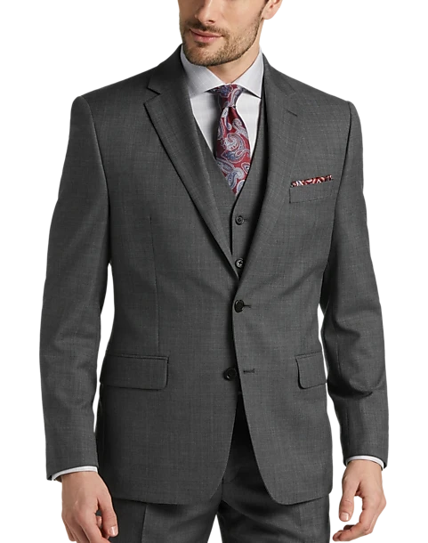Joseph Abboud Classic Fit Suit Separates Coat, Gray Sharkskin 3 Joseph Abboud Classic Fit Suit Separates Coat, Gray Sharkskin - Image 3