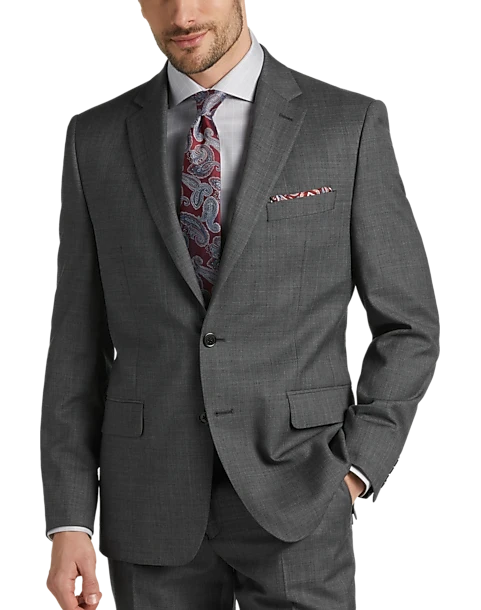 Joseph Abboud Classic Fit Suit Separates Coat, Gray Sharkskin 1 Joseph Abboud Classic Fit Suit Separates Coat, Gray Sharkskin