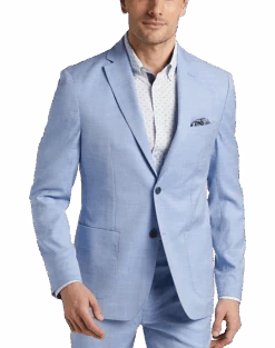 Michael Kors Modern Fit Suit Separates, Light Blue