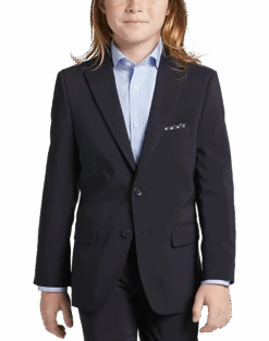 Kenneth Cole Reaction Boy's Suit, Charcoal Gray